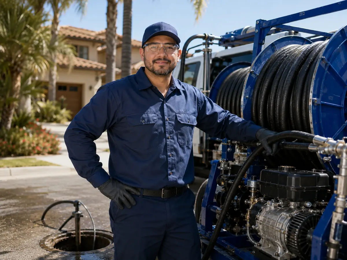 Hydro jet sewer cleaning in Villa Park