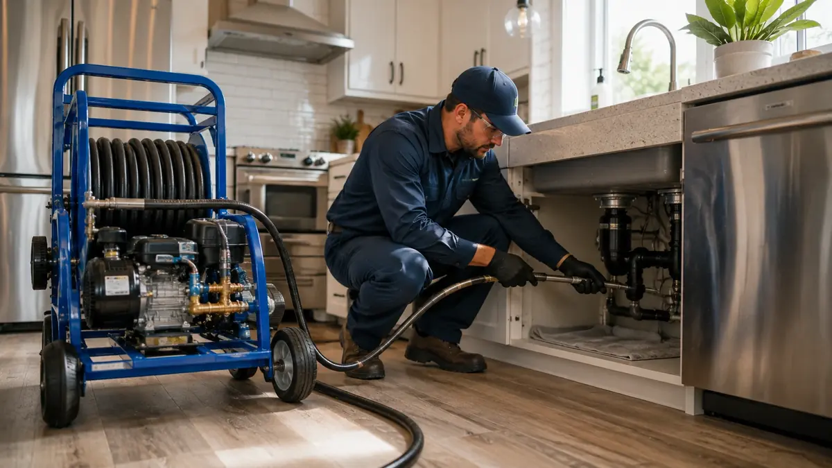 Kitchen Drain Hydro Jetting in Villa Park