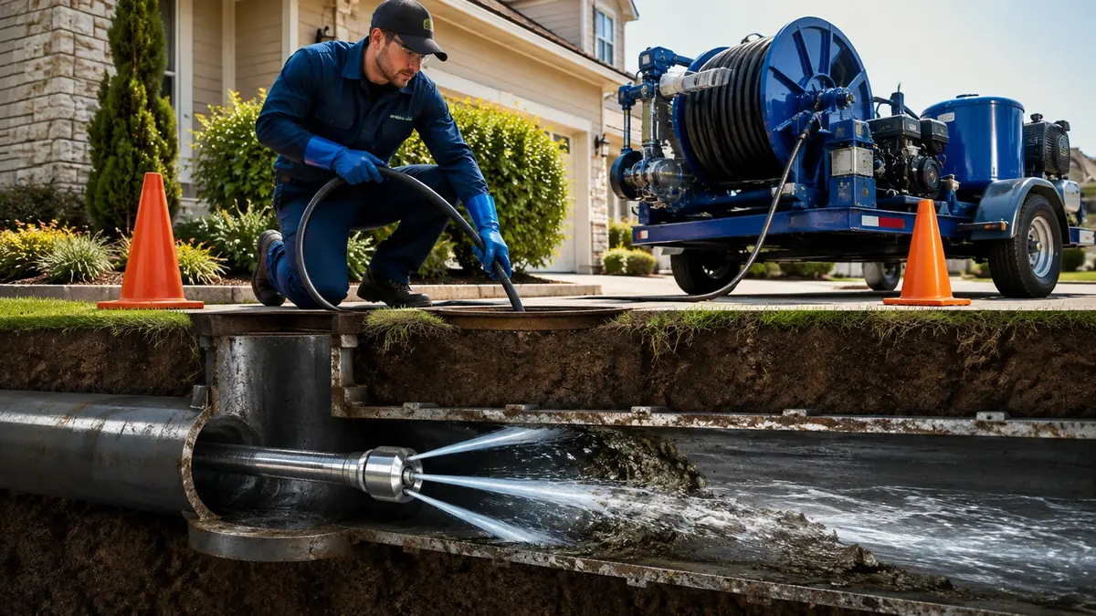 Main Sewer Line Hydro Jet Cleaning in Villa Park