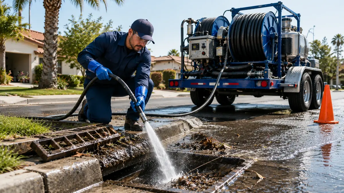 Storm Drain Hydro Jet Cleaning in Villa Park