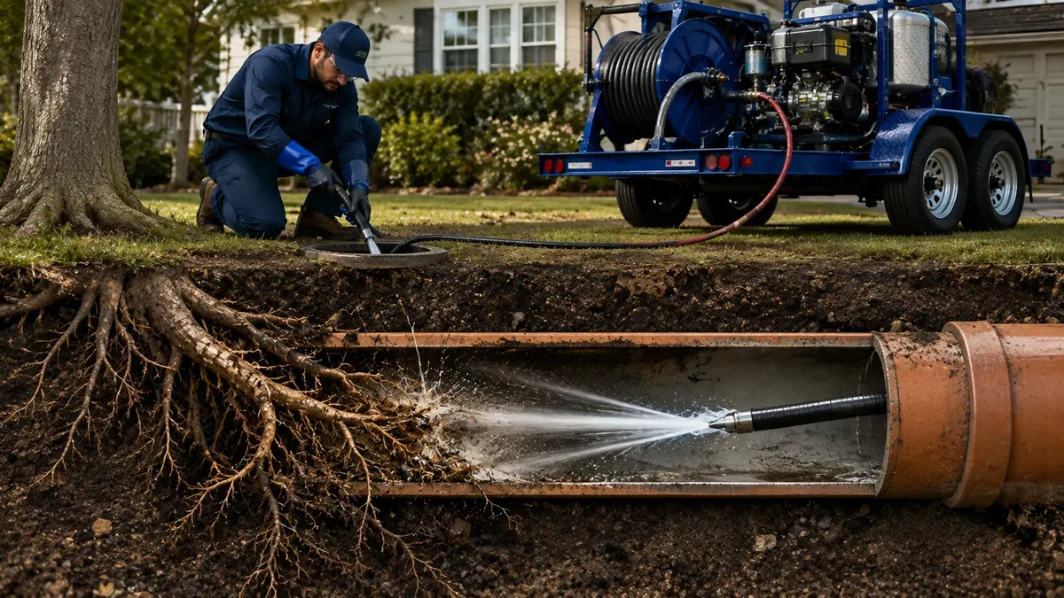 Tree Root Removal with Hydro Jetting in Villa Park